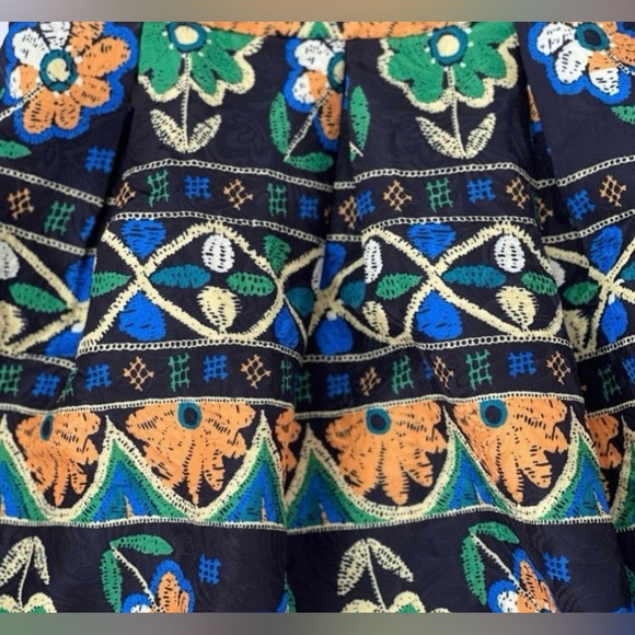 Moon Floral Print Black Multicolor Sleeveless Mini Dress - Picture 4 of 5